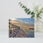 Briefkaart vuurtoren (Staand voorkant)