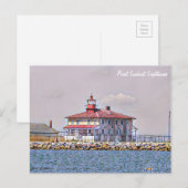 Briefkaart vuurtoren punt (Voorkant / Achterkant)