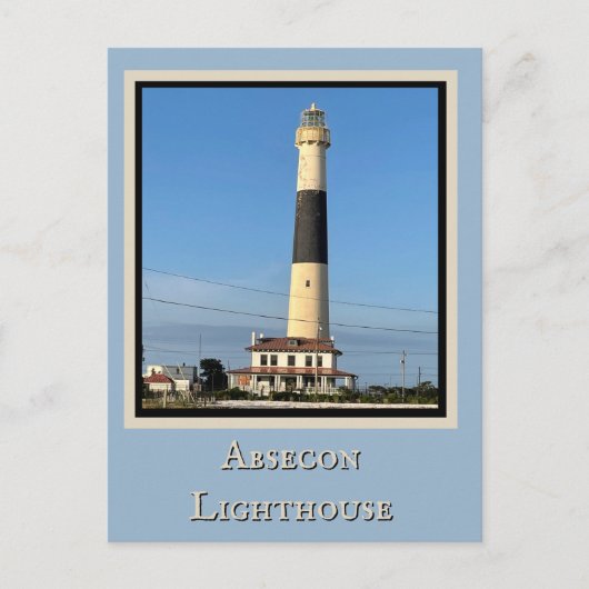 Briefkaart vuurtoren van Absecon (Voorkant)