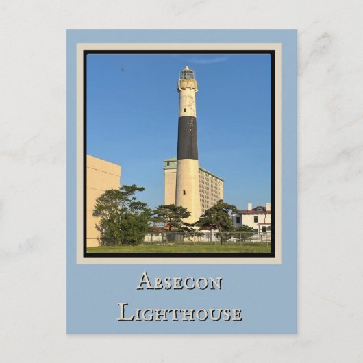 Briefkaart vuurtoren van Absecon (Voorkant)