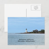 Briefkaart vuurtoren van Annisquam (Voorkant / Achterkant)