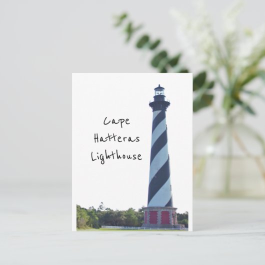 Briefkaart vuurtoren van Cape Hatteras (Staand voorkant)