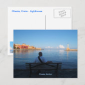 Briefkaart vuurtoren van Chania (Voorkant / Achterkant)