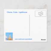 Briefkaart vuurtoren van Chania (Achterkant)