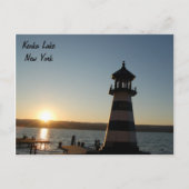 Briefkaart vuurtoren van het Keuka-meer (Voorkant)