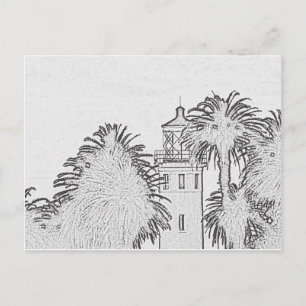 Briefkaart - vuurtoren van het Punt Vicente aan Kl