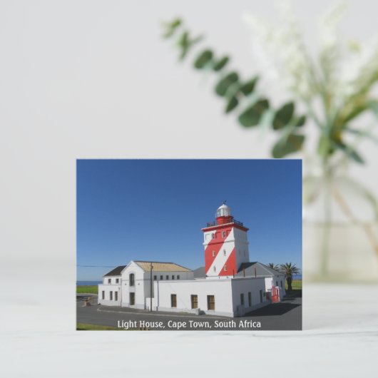 Briefkaart vuurtoren van Kaapstad (Staand voorkant)