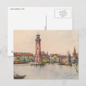 Briefkaart - vuurtoren van Lindau (Voorkant / Achterkant)