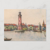 Briefkaart - vuurtoren van Lindau (Voorkant)