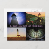 Briefkaart vuurtoren van Oregon (Voorkant / Achterkant)