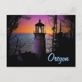 Briefkaart vuurtoren van Oregon (Voorkant)
