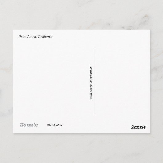 Briefkaart - vuurtoren van Point Arena (Achterkant)