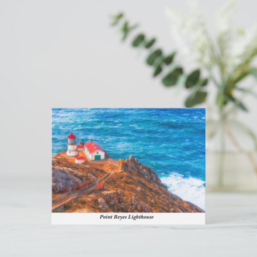 Briefkaart vuurtoren van Point Reyes (Staand voorkant)