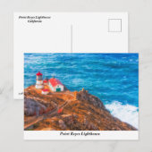 Briefkaart vuurtoren van Point Reyes (Voorkant / Achterkant)