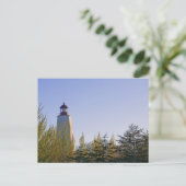 Briefkaart vuurtoren van Sandy Hook III (Staand voorkant)