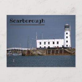 Briefkaart vuurtoren van Scarborough