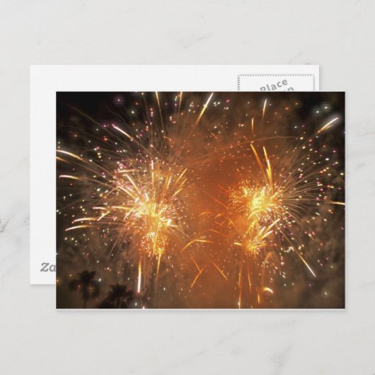 Briefkaart vuurwerk (Voorkant / Achterkant)
