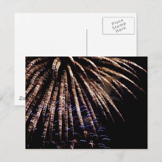 Briefkaart vuurwerk (Voorkant / Achterkant)