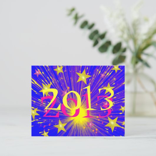 Briefkaart vuurwerk "2013" (Staand voorkant)