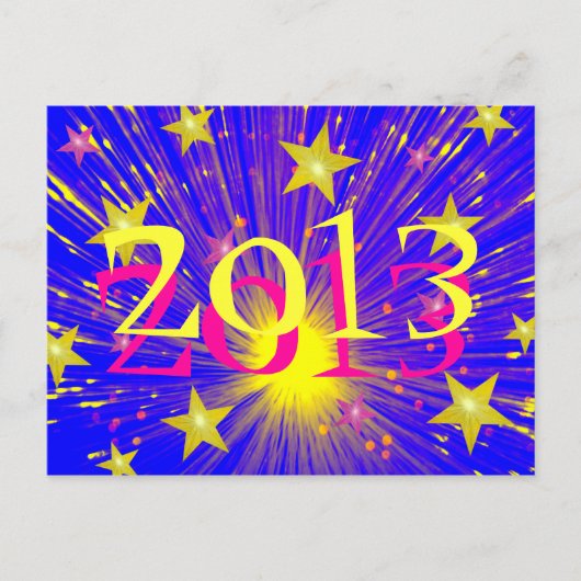 Briefkaart vuurwerk "2013" (Voorkant)