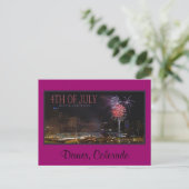 briefkaart vuurwerk, Denver, Colorado (Staand voorkant)
