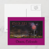 briefkaart vuurwerk, Denver, Colorado (Voorkant / Achterkant)
