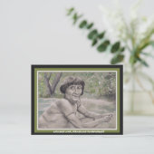 Briefkaart w orig. kunst, ouder uit het Amazon reg (Staand voorkant)