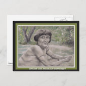 Briefkaart w orig. kunst, ouder uit het Amazon reg (Voorkant / Achterkant)