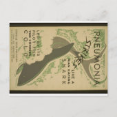 Briefkaart waarschuwing voor longontsteking (Voorkant)