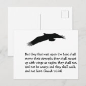 Briefkaart wacht op de Lord Isaiah 40:31 (Voorkant / Achterkant)