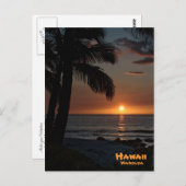 Briefkaart: Waikoloa Sunset #1 Briefkaart (Voorkant / Achterkant)