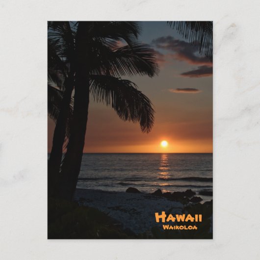 Briefkaart: Waikoloa Sunset #1 Briefkaart (Voorkant)