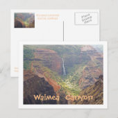 BRIEFKAART, WAIMEA CANYON/WATERFALLS, KAUAI, HAWAI BRIEFKAART (Voorkant / Achterkant)