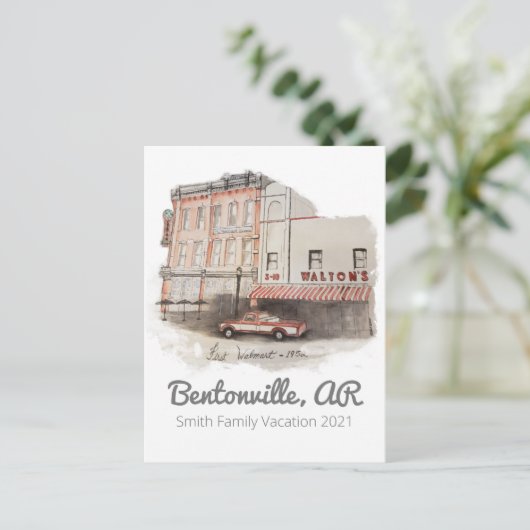 Briefkaart Walmart-waterverf (Staand voorkant)