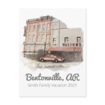 Briefkaart Walmart-waterverf