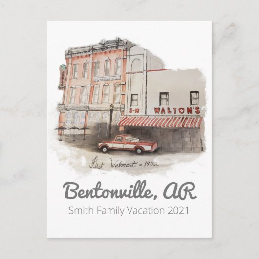 Briefkaart Walmart-waterverf (Voorkant)