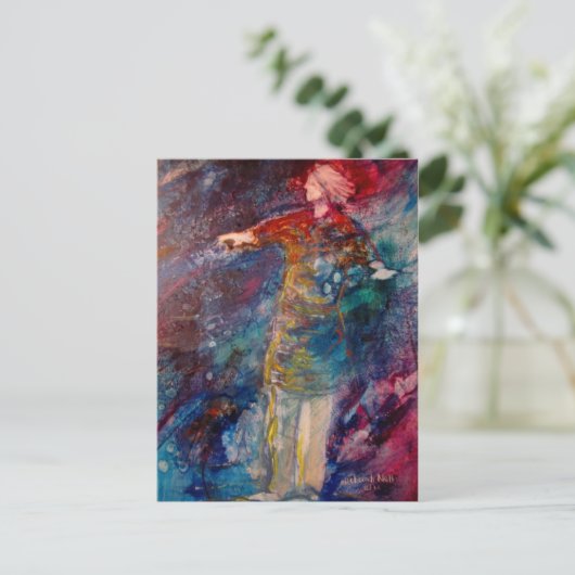 briefkaart "Wandelen op het water" (Staand voorkant)