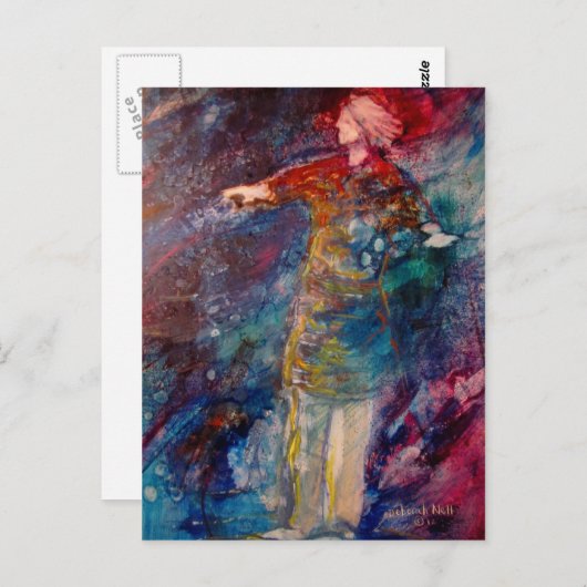 briefkaart "Wandelen op het water" (Voorkant / Achterkant)