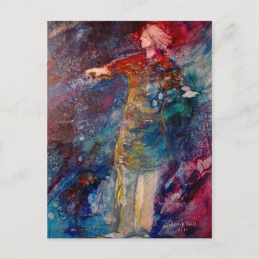 briefkaart "Wandelen op het water" (Voorkant)