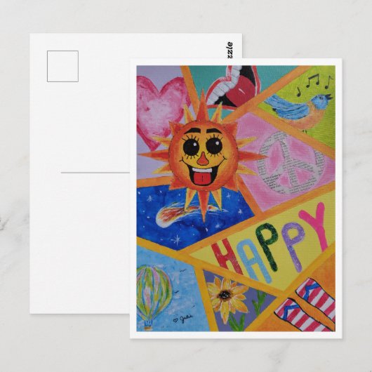 Briefkaart - Wandelen op zon (Voorkant / Achterkant)