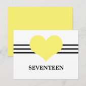 Briefkaart Warmtabelnummer, geel (Voorkant / Achterkant)