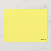 Briefkaart Warmtabelnummer, geel (Achterkant)