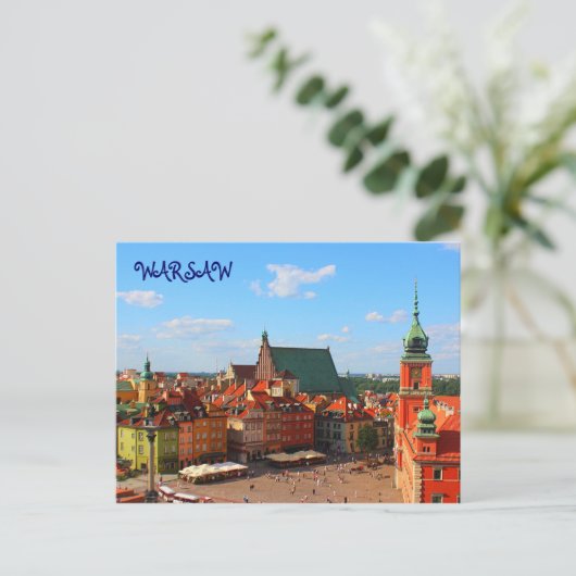 Briefkaart Warschau (Staand voorkant)