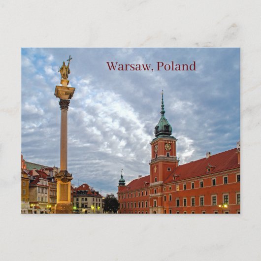Briefkaart Warschau-Polen (Voorkant)