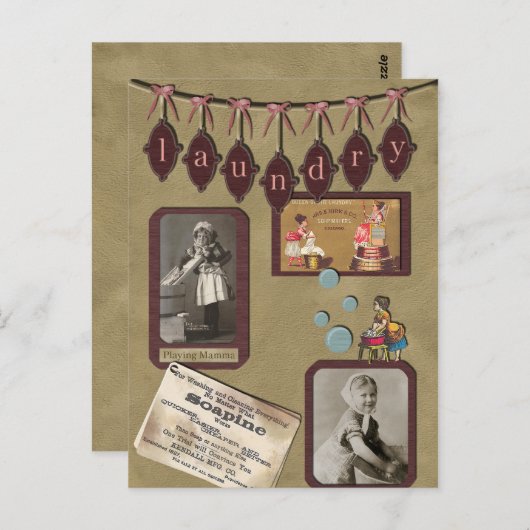 Briefkaart  wasdag (Voorkant / Achterkant)