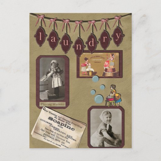 Briefkaart  wasdag (Voorkant)