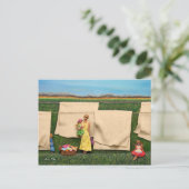 Briefkaart wasgoed (Staand voorkant)