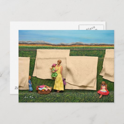 Briefkaart wasgoed (Voorkant / Achterkant)