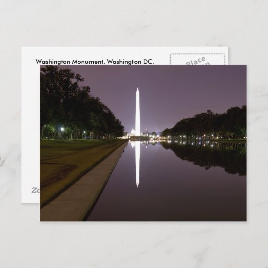 Briefkaart Washington Monument (Voorkant / Achterkant)