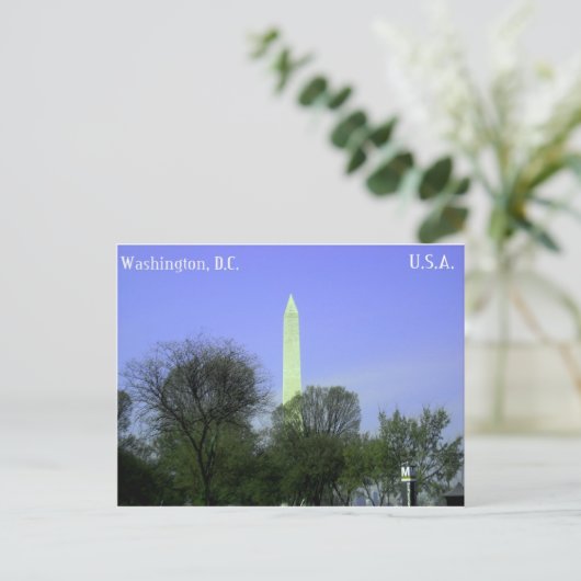 Briefkaart Washington Monument (Staand voorkant)